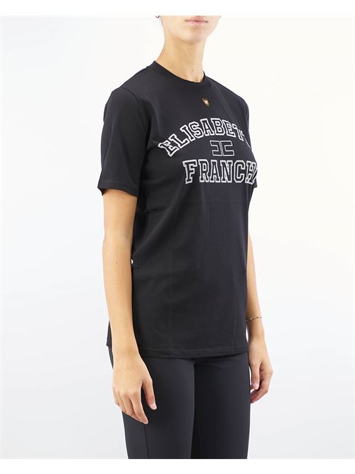 T-shirt in jersey con logo college Elisabetta Franchi ELISABETTA FRANCHI | T-shirt | MA01546E2110